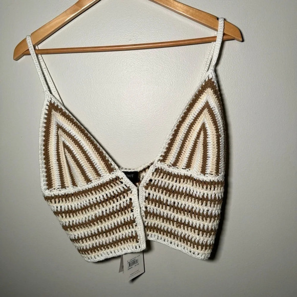 NWT BARDOT Revolve Farrah  Knit Bralette In Multi Stripe M - Picture 5 of 9